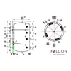 FALCON HPBe 300 INOX puffer pentru răcire și încălzire pentru pompă de căldură (304 litri / 3 kW)