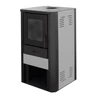 Termosemineu pe lemne FALCON MONZA COMODO Central W27 cu cameră de apă (27 kW - gri)