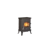 Șemineu din fontă,pe lemne și brichete WENTOREX Bergamo WS-D, 5 kW, negru mat