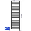 Radiator electric pentru uscarea prosoapelor WENTOREX Tolla Electric 900 W (Negru - 500 mm)