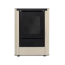 Termosemineu pe lemne FALCON RIMINI COMODO Central W18 cu cameră de apă (18 kW - cremă)