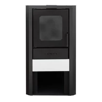 Teremosemineu pe lemne FALCON MONZA COMODO Central W27 cu cameră de apă (27 kW - alb)