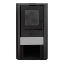 Termosemineu pe lemne FALCON MONZA COMODO Central W27 cu cameră de apă (27 kW - gri)