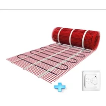 Kit covor de incalzire electrica FALCON U-HEAT 2 m2 = 300 W + Termostat manual pe perete cu senzor de temperatura pardoselei