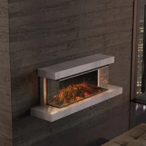 Șemineu electric cu ramă, 1–2 kW, La Nordica LUMEN 1200, lățime 1200 mm