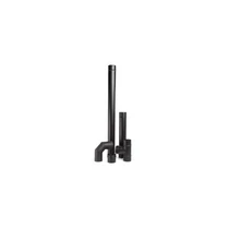 Kit de evacuare, inox vopsit negru pentru centrale si termoseminee pe peleti, diametru 100 mm, etansare cu garnitura , complet pentru montaj , 1,5 metri lungime