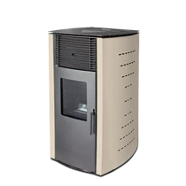 Sobă pe peleți cu aer cald WENTOREX MILANO PS-D 10, 10kW, cremă