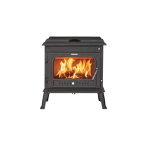 Șemineu din fontă cu plită, pe lemne și brichete, WENTOREX Bolzano WS-D, 14 kW