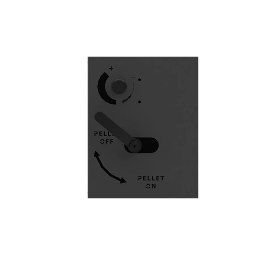 Semineu (Soba) combinată pe lemne și peleți cu ventilator BABA'S Stove ECO Flame Plus FAN 12  (6-12 kW - tablă de oțel)