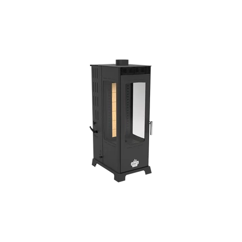 Semineu (Soba) combinată pe lemne și peleți cu ventilator BABA'S Stove ECO Flame Plus FAN 12  (6-12 kW - tablă de oțel)