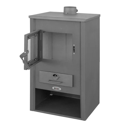 Sobă pe lemne din tablă de oțel BLIST B1 EKO, 7-9 kW, gri închis