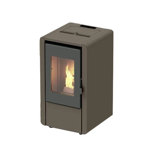 Sobă pe peleți cu aer cald CENTROMETAL CENTROPELET Z6, 5,5 kW, maro ruginiu