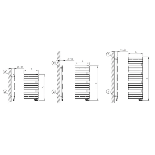 Radiator electric portprosop Deltacalor Flag 500 W (alb)