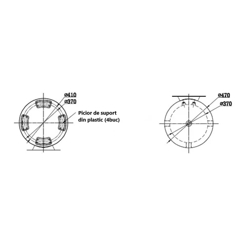 Rezervor de acumulare puffer de răcire și încălzire FALCON HPB 50 din inox cu izolatie pentru pompa de caldura