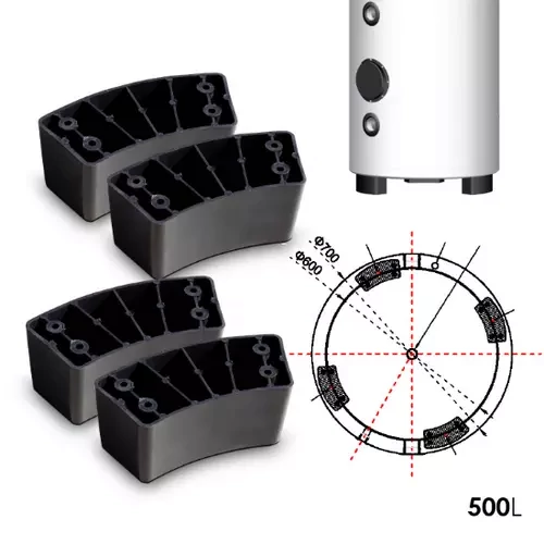 FALCON HPBe 500 INOX puffer pentru răcire și încălzire pentru pompă de căldură (497 litri / 3 kW)