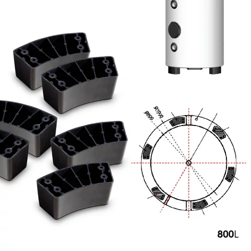 FALCON HPBe 800 INOX puffer pentru răcire și încălzire pentru pompă de căldură (801 litri / 3 kW)