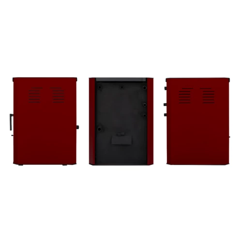 Termosemineu pe lemne FALCON RIMINI COMODO Central W18 cu cameră de apă (18 kW - burgundia)