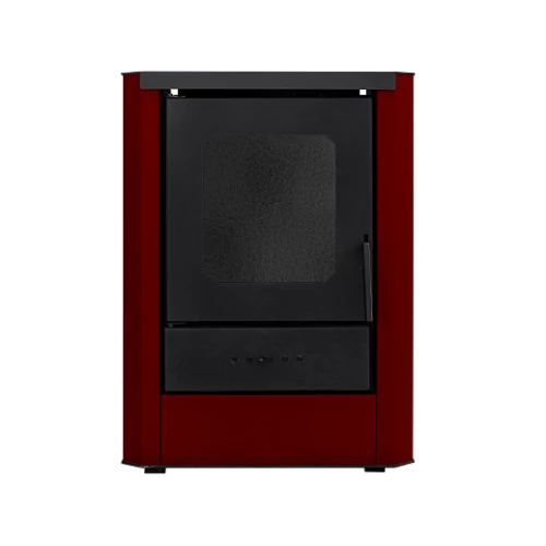 Termosemineu pe lemne FALCON RIMINI COMODO Central W18 cu cameră de apă (18 kW - burgundia)