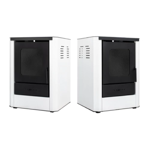 Termosemineu pe lemne FALCON RIMINI COMODO Central W18 cu cameră de apă (18 kW - alb)