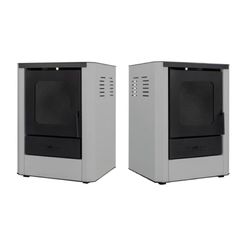 Termosemineu pe lemne FALCON RIMINI COMODO Central W18 cu cameră de apă (18 kW - gri)