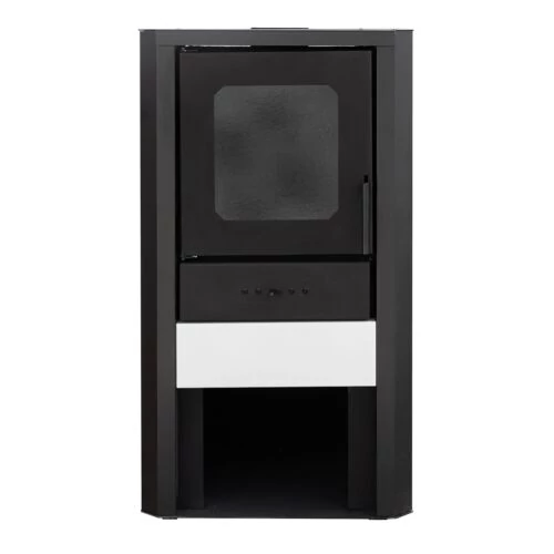 Teremosemineu pe lemne FALCON MONZA COMODO Central W27 cu cameră de apă (27 kW - alb)