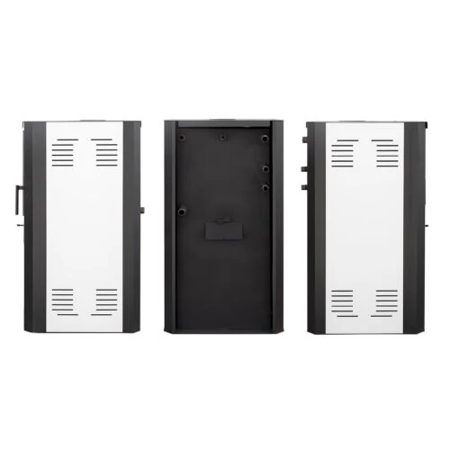 Teremosemineu pe lemne FALCON MONZA COMODO Central W27 cu cameră de apă (27 kW - alb)