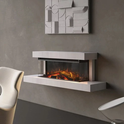 Șemineu electric cu ramă, 1–2 kW, La Nordica LUMEN 870, lățime 870 mm