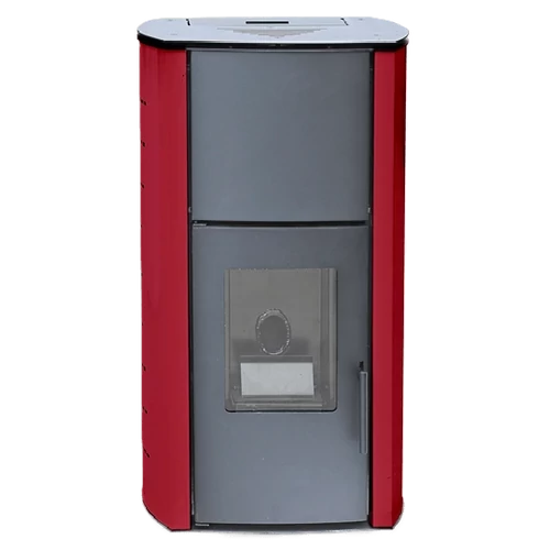 Termosemineu pe peleti WENTOREX GARDA PS-H 25 kw complet echipat pentru incalzire, pompa, vas expansiune, aprindere automata, buncar peleti integrat, culoare burgundă