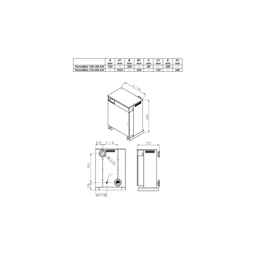 Cazan electric pentru încălzire centrală Termostroj Termo Max 255 kW