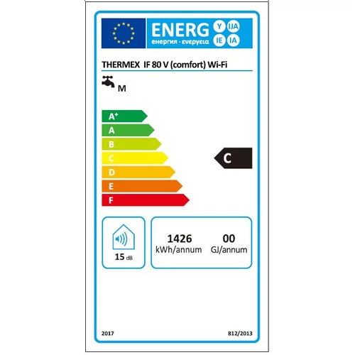 Boiler electric cu design extra plat (2 kW) - THERMEX Flat Smart IF 80 WIFI