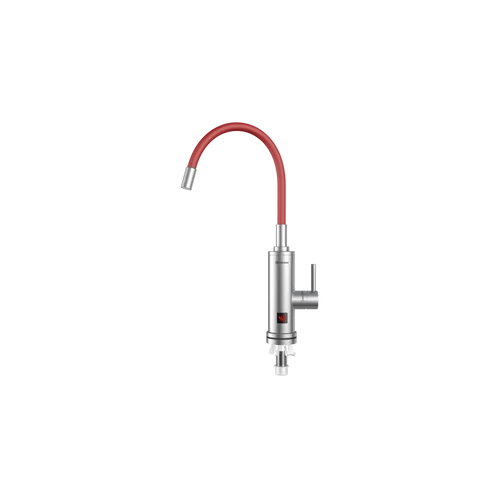 Robinet electric pentru incalzit apa instant Inox 3 kw cu Pipa Flexibila rosu - Thermex RUBY 3000