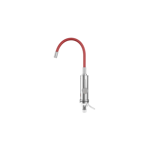 Robinet electric pentru incalzit apa instant Inox 3 kw cu Pipa Flexibila rosu - Thermex RUBY 3000