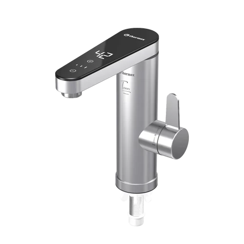 Robinet electric Instant 3500 W, Afisaj Led, Panou Touch, 3 setari incalzire, Inox, IPX4 - Thermex Tesoro