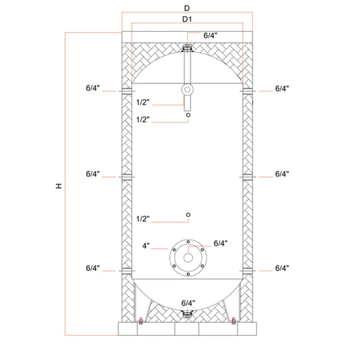 Puffer pentru răcire și încălzire WENTOREX Red HP-EB 200, cu izolație, pentru pompă de căldură (emailat)