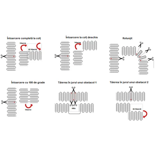 Covor electric de încălzire pentru pardoseli din gresie sau alte tipuri de plăci ceramice Wentorex U-HEAT Mat 15 m² / 2250 W
