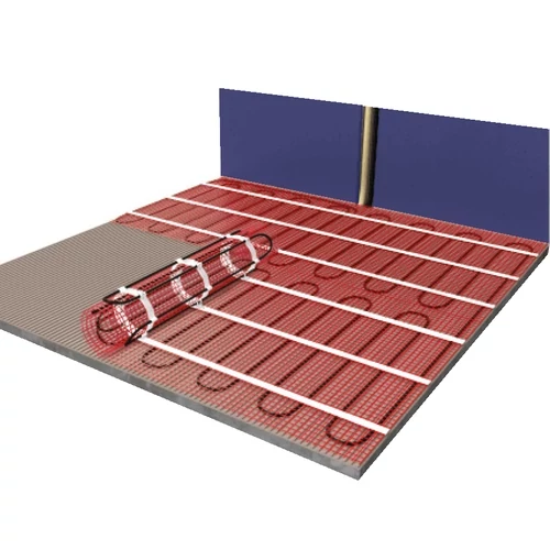 Covor electric de încălzire pentru pardoseli din gresie sau alte tipuri de plăci ceramice Wentorex U-HEAT Mat 15 m² / 2250 W