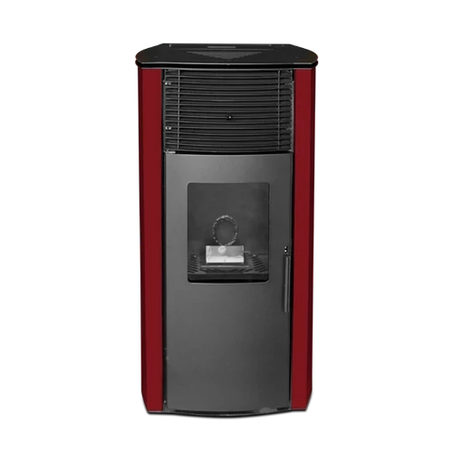 Sobă pe peleți cu aer cald FALCON COMODO TREND P10, 10 kW, burgundă 