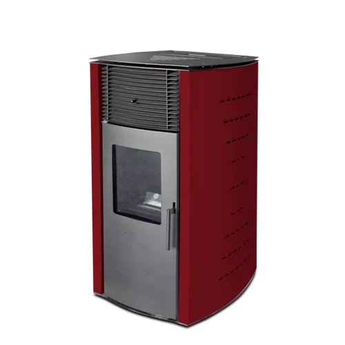 Sobă pe peleți cu aer cald FALCON COMODO TREND P10, 10 kW, burgundă 