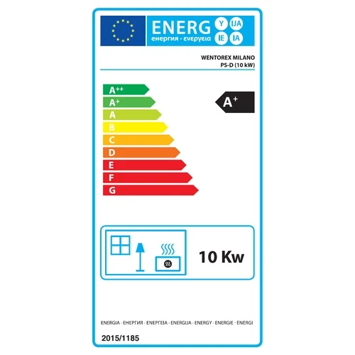 Sobă pe peleți cu aer cald FALCON COMODO TREND P10, 10 kW, burgundă 