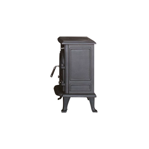 Șemineu din fontă,pe lemne și brichete WENTOREX Bergamo WS-D, 5 kW, negru mat