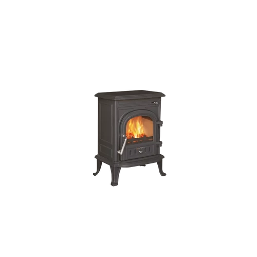 Șemineu din fontă,pe lemne și brichete WENTOREX Bergamo WS-D, 5 kW, negru mat