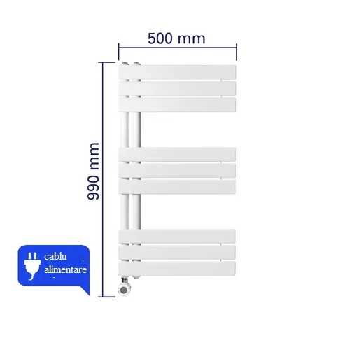 Radiator electric pentru uscarea prosoapelor WENTOREX Asymmetric Electric 400 W