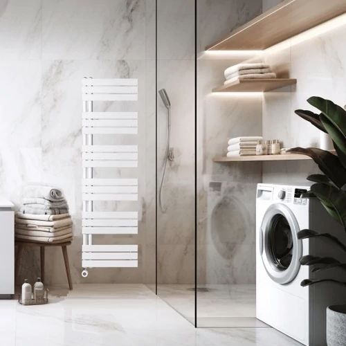 Radiator electric pentru uscarea prosoapelor WENTOREX Asymmetric Electric 900 W (alb)