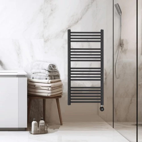 Radiator electric pentru uscarea prosoapelor WENTOREX Tolla Electric 700 W (Negru - 500 mm)