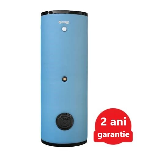 Boiler pentru pompa de caldura cu serpentina marita APAMET HP BOT 500 LT 1S montaj pe sol, izolatie termica, manta de protectie , flansa de vizitare