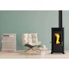 Semineu (Soba) combinată pe lemne și peleți cu ventilator BABA'S Stove ECO FAN 8  (4-8 kW - tablă de oțel)