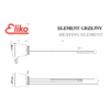 Element electric de încălzire Eliko cu termostat încorporat de 5/4 &quot; inch (inox - 3 kW)