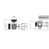 Ventil de deviere si servomotor Novasfer cu 3 cai (Falcon)