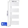 Radiator electric pentru uscarea prosoapelor WENTOREX Asymmetric Electric 700 Watt 