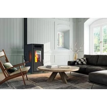Semineu (Soba) combinată pe lemne și peleți cu ventilator BABA&#039;S Stove ECO Plus FAN 8  (4-8 kW - tablă de oțel)